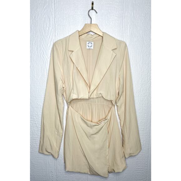 WITH JEAN Jackie Cut Out Dress in Buttercream Size M SEEN ON EUPHORIA - Picture 3 of 14